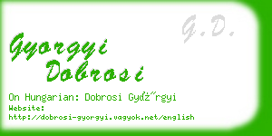 gyorgyi dobrosi business card